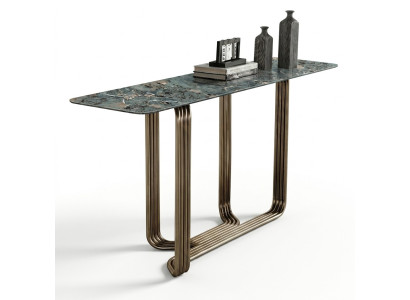 Table console en bois Table console de luxe Tables console design en acier inoxydable