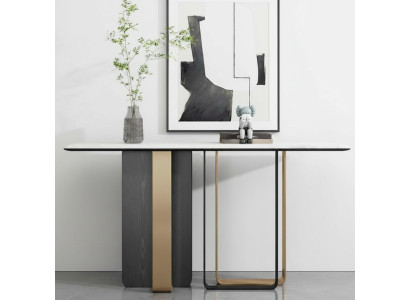 Table Console en Bois de Designer. Table Console Moderne pour Salon.