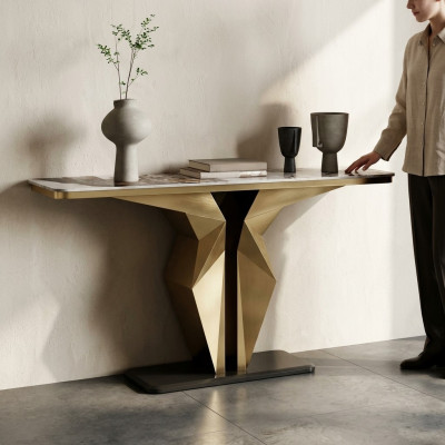 Conception Luxe Consoles Table Console Buffet Or Mobilier de salon neuf