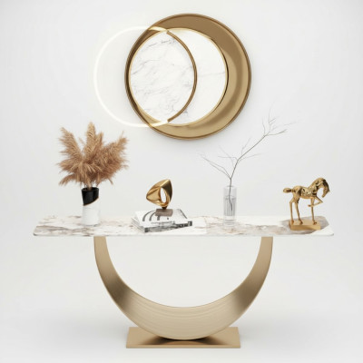 Consoles Table basse Salon Design moderne Meubles Bois Or Nouveau