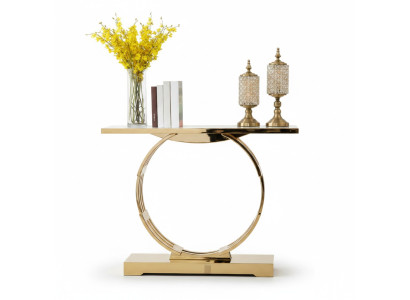 Console de luxe Buffet Consoles Table Buffet en acier inoxydable Salon neuf