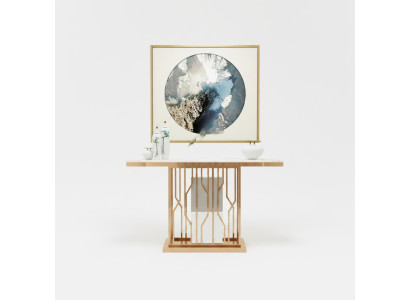 Table console de luxe design en acier inoxydable Or moderne nouveau