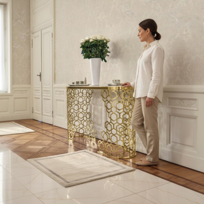 Console de luxe Design Consoles Mobilier Table Buffet Meubles Or