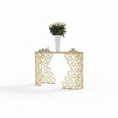 Console de luxe Design Consoles Mobilier Table Buffet Meubles Or
