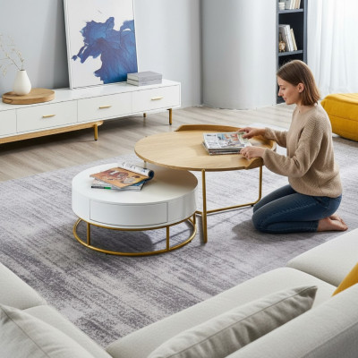 Table d'appoint Table basse Table basse Tables basses de luxe en bois Moderne