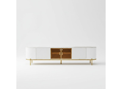 Meuble TV de luxe, meuble bas pour télévision, buffet, en bois blanc, moderne