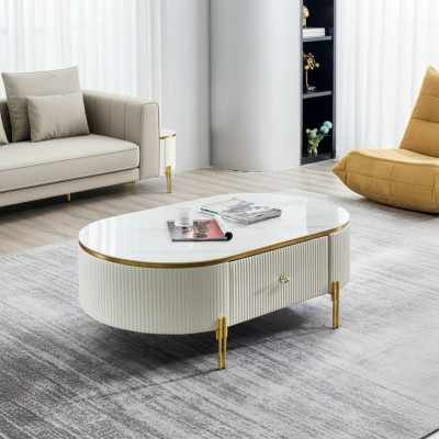 Table basse moderne de luxe Design de table basse Table de salon côté