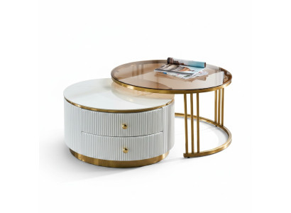 Table basse Salon Mobilier de luxe en bois Tables à café Tables à café 80x40.5 Table