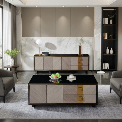 Salon Conception Tables Meubles Luxe Table d'appoint Bois Moderne Table basse