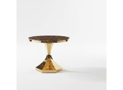 Table à manger Mobilier Luxe Bois Moderne Acier inoxydable Salon Design nouveau Or