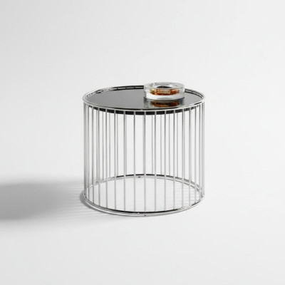 Table d'appoint Design Table basse Design Salon Moderne en acier inoxydable.