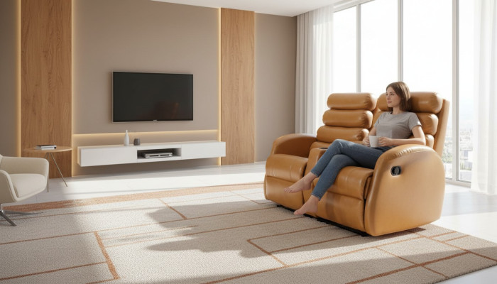 Canapé de luxe Marron Salon Design moderne Canapés Mobilier neuf