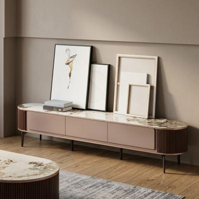 Buffet TV Armoire Bas en bois Moderne Support de salon Nouveau meuble télévision
