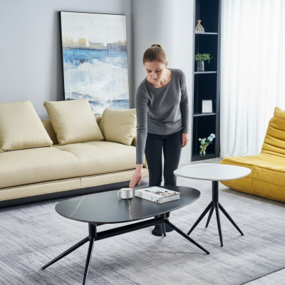 Ensemble de 2 tables basses Table basse Table d'appoint Table de salon design