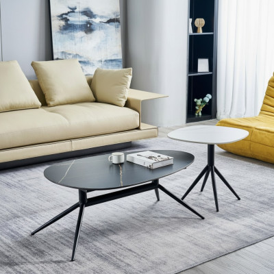 Ensemble de 2 tables basses Table basse Table d'appoint Table de salon design