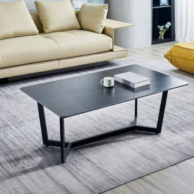 Salon Table en bois Table basse Table Meubles Bois neuf Table basse Noire