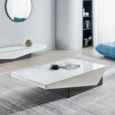 Table basse de luxe moderne du designer pour le salon, tables d'appoint en bois.