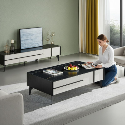 Table basse Table Salon Table en bois Designer Luxe Table d'appoint nouvelle
