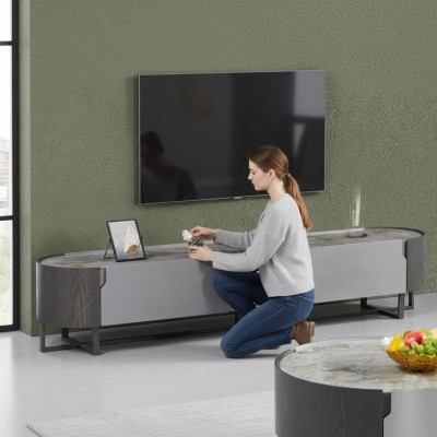 Meuble TV bas Armoire Étagère de salon de luxe Commode Design Buffet