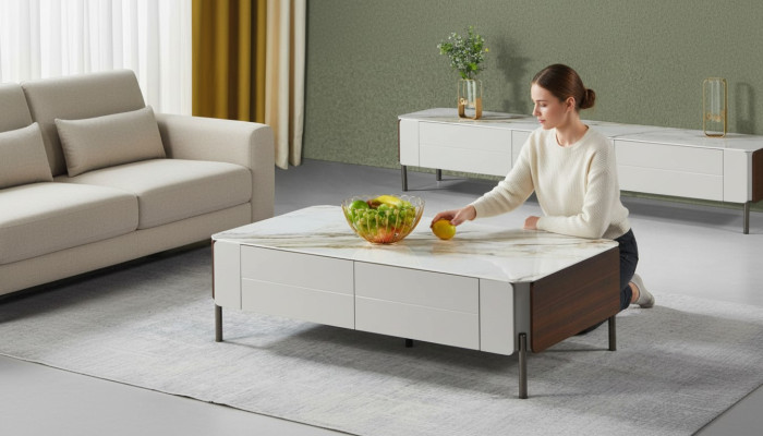 Table basse Meuble de luxe Table d'appoint en bois Moderne Design de salon