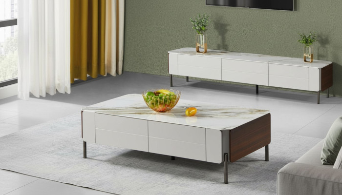 Table basse Meuble de luxe Table d'appoint en bois Moderne Design de salon