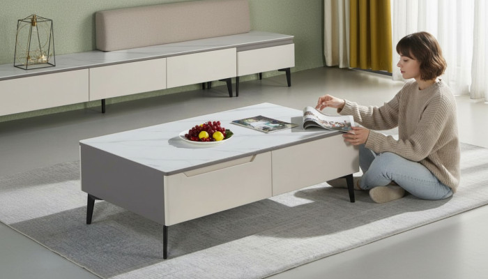 Conception de meubles Table Table basse Table d'appoint Salon Luxe Bois neuf