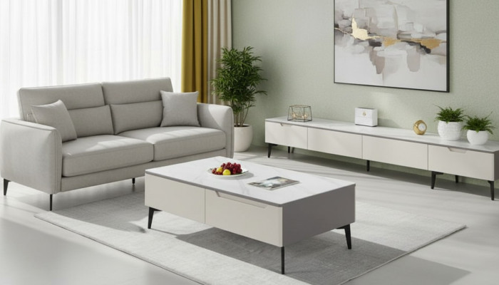 Conception de meubles Table Table basse Table d'appoint Salon Luxe Bois neuf
