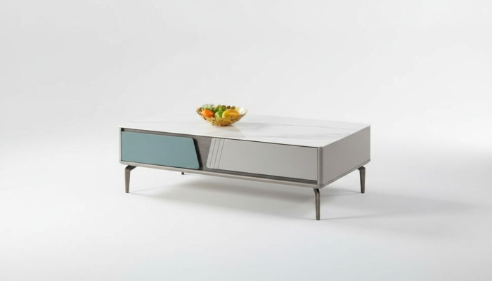 Table basse Design Table Tables Salon Table en bois Gris neuf
