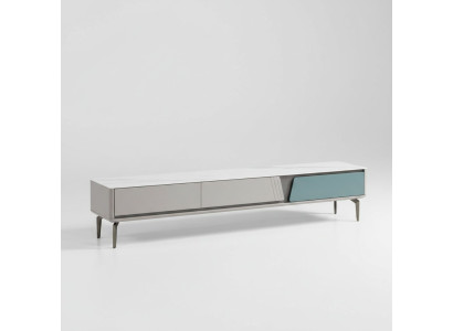 Meuble de salon gris Buffet Bahut Meuble TV Armoire TV Meuble bas de télé Meuble TV neuf