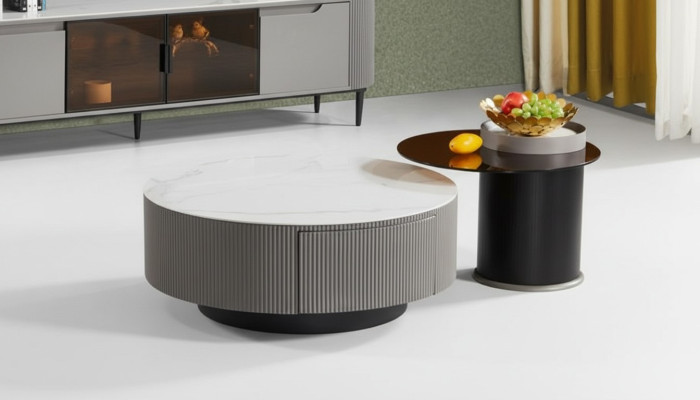 Ensemble rond de 2 tables basses Table basse Table d'appoint Design Salon