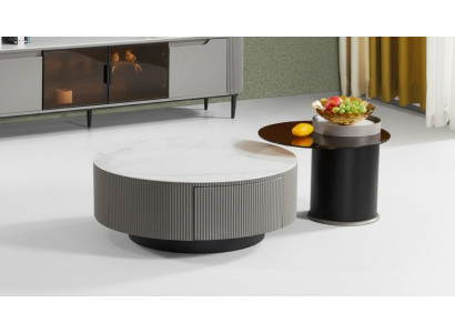 Ensemble rond de 2 tables basses Table basse Table d'appoint Design Salon