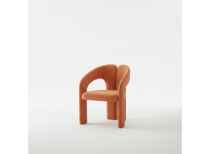 Fauteuil orange de salon Chaise Siège unique Rembourrage Siège Meubles Salon Détente