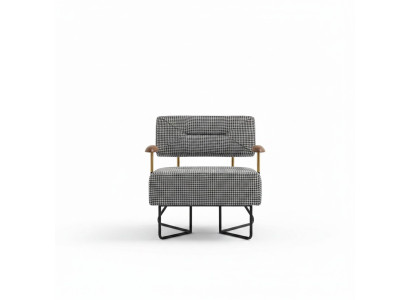 Fauteuil chaise Rembourrage Télévision Textile Bois Tissu Conception Salon Club Détente