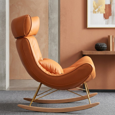 Canapé design Fauteuil Sofa Revêtement en cuir synthétique de luxe 1 place neuf Orange