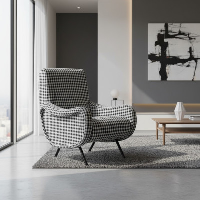 Fauteuil Design Moderne Salon de Luxe Fauteuil Rembourré Mobilier Détente Club