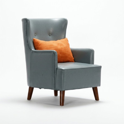Chaise aile design imitation cuir canapé canapé rembourrage une place fauteuil nouveau
