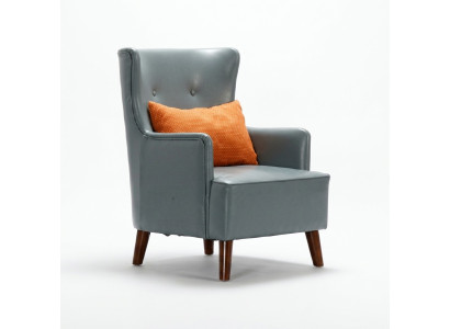 Chaise aile design imitation cuir canapé canapé rembourrage une place fauteuil nouveau