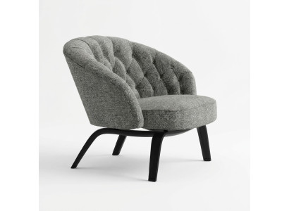 Revêtement élégant en bois massif avec des coutures style Chesterfield en charbon.