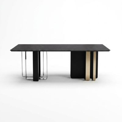 Noir tables en bois Table de salle à manger Table de salle à manger style Table à manger 180x90