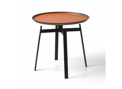 Salle de séjour Table basse ronde orange style Moderne tables en acier inoxydable Table
