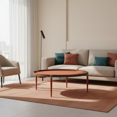 Table basse Salon Mobilier de luxe Design moderne Table Orange Tables basses