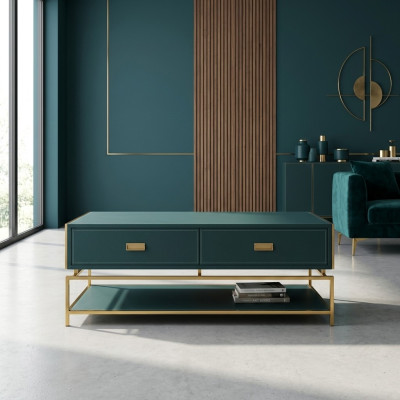 Salle de séjour Table basse de luxe Style de design moderne Tables basses en bois Vert