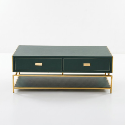 Salle de séjour Table basse de luxe Style de design moderne Tables basses en bois Vert