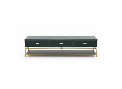 Meuble TV moderne de luxe - meuble TV bas - meuble de salon vert - meuble TV