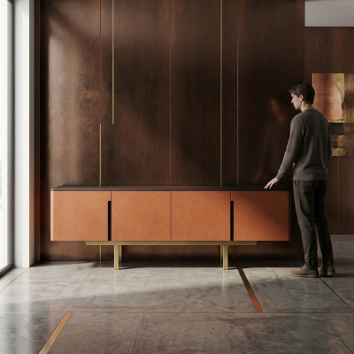 Buffet en bois buffet bas Salle à manger Design de luxe Mobilier moderne Meuble TV
