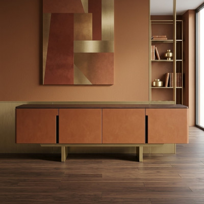 Buffet en bois buffet bas Salle à manger Design de luxe Mobilier moderne Meuble TV