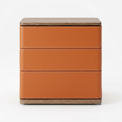 Table de chevet de chambre Design nouveau Matériau Bois Luxe orange