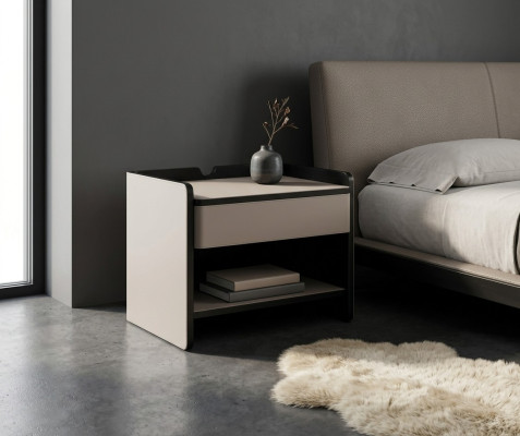 Table de chevet de chambre moderne en bois beige de luxe Tables d'appoint Meubles