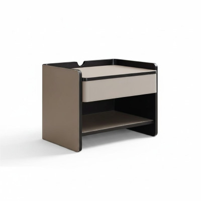 Table de chevet de chambre moderne en bois beige de luxe Tables d'appoint Meubles