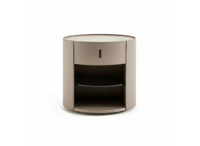 Table de chevet de designer beige Console de nuit de luxe Meubles de chambre à coucher Style